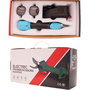 Tijeras de podar eléctricas inalámbricas con batería de litio, hoja de acero inoxidable, herramienta de jardín azul para mano derecha, para ramas de árboles frutales - Product Image 3