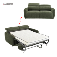 Sofá Cama Plegable Moderno para Apartamento u Hotel, con Reposacabezas Ajustable, Tapizado en Tela, con Colchón Extraíble, Sofá Cama Convertible