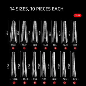 Thin Fit PP Coffin <b>Nail</b> Dual Forms Extra Long Quick Building Gel <b>Extension</b> Mold Tips for Salon Use - Product Image 4