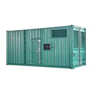 LETON 1500kva 40 feet container silent generator 1200kw canopy generator set 1.5mva soundproof wit Perkins cummins generator