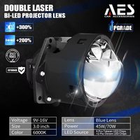 AES Haute Puissance Double Laser Triple Faisceau Haut 70W 3 "UX-2 Bi Led Projecteur Lentille pour 9006 H1 H4 H7 Voiture Led Phare