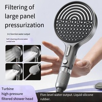 Pommeau de douche pluie en silicone pressurisé moderne pour le commerce extérieur, kits de douche à panneau large et à débit progressif pour toilettes d'hôtel