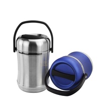 Contenedor de almacenamiento de alimentos de doble pared de acero inoxidable, porta tiffin hermético, fiambrera térmica