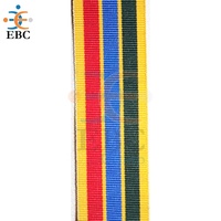 Ruban en gros EBC double face en gros-grain avec fil métallique, couleur personnalisée, effet moiré pour cérémonie, haute qualité, support de logo personnalisé