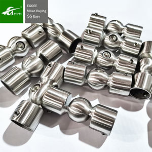 مخصص أسود أنبوب درابزين مرن الكوع تركيبات غير القابل للصدأ أنبوب مشترك زاوية قابلة للتعديل موصل - Product Image 5