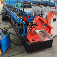 Machine automatique de profilage de planches d'échafaudage, machine de fabrication de panneaux de terrasse en acier pour échafaudages avec découpe hydraulique