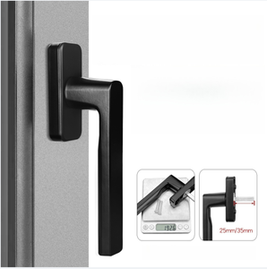 Poignée de fenêtre en alliage d'aluminium 25mm 35mm, manivelle pour fenêtre à battant, accessoire pour fenêtre à rupture de pont thermique - Product Image 3