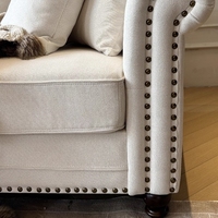 American Retro Country Dreisitzer Französisch gepolstertes Baumwoll-Leinens ofa für kleines Wohnzimmer Design Neue Wohnungs möbel