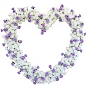 Nouvelle <span class=keywords><strong>Arche</strong></span> de Fond en Fer Forgé en Forme de Cœur pour Scène de Mariage, Étagère de Décoration avec Fleurs Décoratives et Grilles Cœur, Ornements de Mariage - Product Image 5