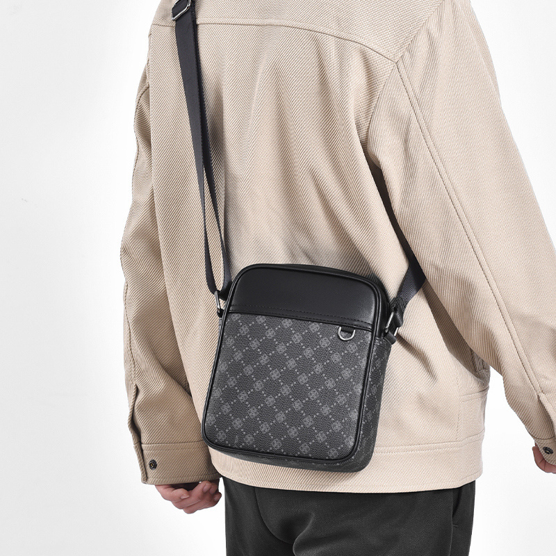 Men s Geometric FashionCasual Multifunctional PU