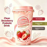 Fruitdrank op maat, 400ml & 1L beker verpakking, aardbei, Lactobacillus samenstelling, groothandel