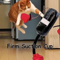 Jouet de boxe pour chat d'exercice interactif de luxe pour animaux de compagnie en polyester rouge d'usine en gros pour chat