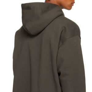 Casual Solid Color Plus Fleece Loose Men's Hoodie Customized Logo Drop Shoulder Heavyweight No Drawstring Mens <b>Hoodies</b> - Product Image 5