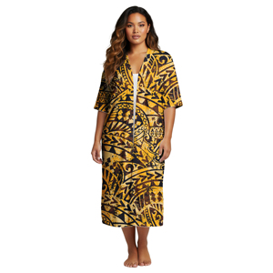 Vêtement pour femme personnalisé, imprimé de fleurs hawaïennes, design samoan, <span class=keywords><strong>kimono</strong></span> confortable pour femme, cardigan polynésien, veste haut de gamme pour femme, cardigan - Product Image 5