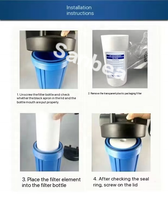 Cartouches de filtre à eau en PP filé-soufflé Jumbo, 1 et 5 microns, neuves, pour la purification dans les restaurants, les hôtels et les usines de fabrication