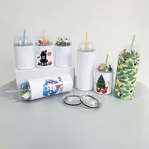 Gobelet isotherme 10oz 20oz 22oz avec couvercle dôme vierge pour sublimation, idéal pour mini figurines en résine - Product Image 5