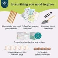 Kit de démarrage de jardin d'herbes d'intérieur certifié unique sans OGM Kit de culture de plantes de tomates pour enfants comptoir potager usage domestique