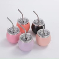 Nouvelle tasse à maté en acier inoxydable - Ensemble de voyage isotherme à double paroi pour boisson Yerba avec bombilla, pour camping/bureau