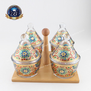 Set di 4 Pezzi Nuovo Lussuoso Tagine Arabo Islamico con Supporto in Legno, Design Moderno per Ramadan e Tavola Familiare, Vendita all'Ingrosso - Product Image 6