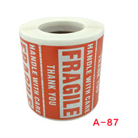 Étiquette fragile avec emballage d'avertissement de 75X50mm pour le transport du produit Étiquette de remerciement