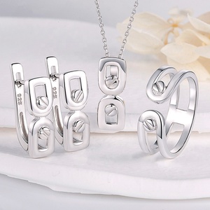 ठोस स्टर्लिंग चांदी के लिए पुराने गहने सेट महिला के चांदी के गहने - Product Image 4