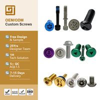 Vis à tête pentagonale plate en cuivre-titane bleu métrique, sur mesure M3 M4 M5, avec épaule en laiton, Nylock, acier inoxydable 316, carbone