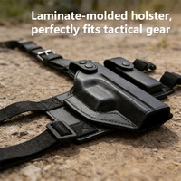 Sarung Pistol Kydex Taktis Tersembunyi OWB untuk Paha, Lepas Cepat untuk Penggunaan Luar Ruangan