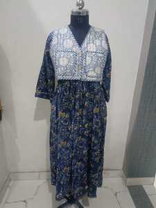 Haute qualité coton Double couche tissu femmes robe avec vestes courtes pour le bureau et vêtements décontractés de l'Inde exportation - Product Image 2