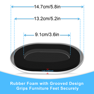 Glissières Magiques pour Meubles, Glissières Rondes en EVA Silicone PTFE avec Patins en Feutre pour Glisser les Meubles et Protéger les Pieds - Product Image 4