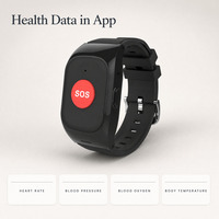 Montre GPS 4G A6 pour personnes âgées et enfants, bouton SOS, appel bidirectionnel, étanche IP67, longue autonomie pour la sécurité et les soins quotidiens