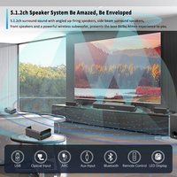 Barre de Son TV Sur Mesure Système Audio Haut-Parleur Surround Sans Fil 5.1.2 USB Enceintes Home Cinéma Avec Subwoofer
