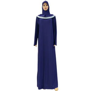 Donna musulmana manica lunga con cappuccio largo Abaya con Hijab abbigliamento islamico abiti da preghiera Maxi abito turco ragazze Dubai arabo XL-6XL - Product Image 5