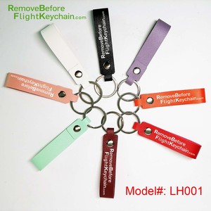 Porte-clés personnalisé en cuir vierge, porte-clés de voiture économique en cuir PU rond avec logo de marque, étiquette de support de porte-clés - Product Image 1