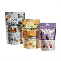 Sachet Doypack Personnalisé avec Logo Imprimé, Fenêtre Transparente et Fermeture Zip Refermable, Sac Haute Barrière de Qualité Alimentaire pour Fèves de Cacao Biologiques