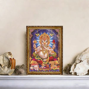 Autel hindou indien de Ganesha, dieu de la sagesse et de la richesse, <span class=keywords><strong>art</strong></span> mural encadré - Product Image 6