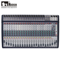 Console de Mixage Audio Numérique Professionnelle 24 Canaux, Enregistreur Connectable à l'Ordinateur pour Églises