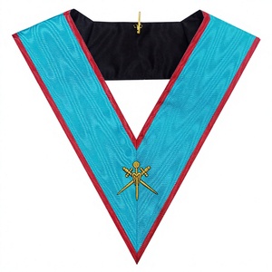 MASONIC REGALIA AASR LODGE CEREMONY MASTER OFFICER COLLAR <b>MACHINE</b> EMBROIDERY BAHOO EMBROIDERS CUSTOM LOGO - Product Image 1