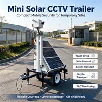 Mini remorque de surveillance solaire haute durabilité avec 3 panneaux solaires de 100W pour usage agricole