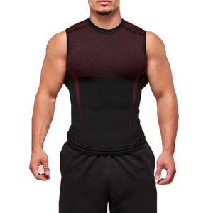 Débardeur de sport personnalisé pour homme, style tricoté en polyester, séchage rapide, haute élasticité, respirant, idéal pour le fitness - Product Image 1