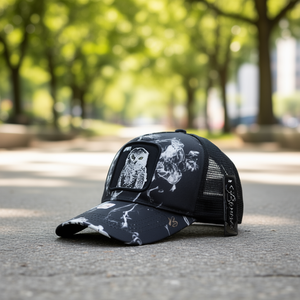 Cappello da camionista Jova a 6 pannelli in tessuto a rete, regolabile, traspirante, impermeabile, casual, unisex, per adulti, con ricamo sul pannello frontale - Product Image 2