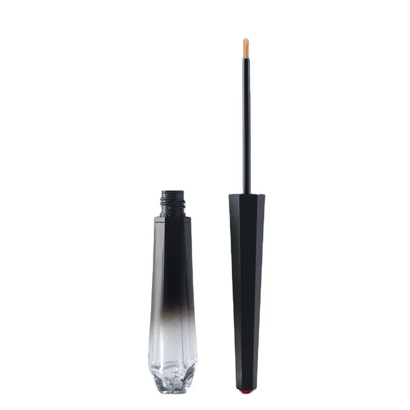 Luxury color cap and bottle Eyeliner Tube Eyelash Serum Round Empty Liquid Eyeliner Bottle Free Sample cosmetic packaging