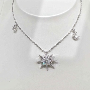 OEM plata 925 sterling Silver bridal Circle Design pendant <b>necklace</b> Geometric Everyday Wear With zircon fashion woman <b>necklaces</b> - Product Image 5