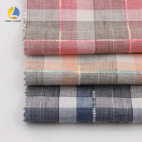 Nouveau design européen Chenille Jacquard vichy tissu de vêtement 40% coton 55% polyester 5% rayonne tissu à carreaux pour sacs vêtements
