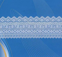 Bordure en dentelle élastique à motif géométrique