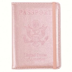 RFID <b>Passport</b> Cover <b>Wallet</b> Travel Accessory with Elastic Band Card Holder for Men Women PU Leather for <b>Passports</b> Book Cards - Product Image 1