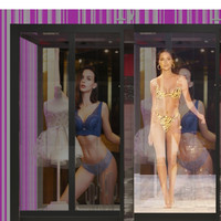 Écran LED transparent innovant pour la publicité, idéal pour les chaînes de magasins, les boutiques de vêtements de luxe, les bijouteries, les vitrines et les portes en verre.