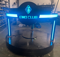 1.8m 2m diamètre led rotation dj scène avec table cabine pour boîte de nuit
