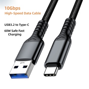 Câble adaptateur USB 3.0 Type-C avec charge rapide 3A, blindage en nylon tressé, longueur personnalisée - Product Image 1