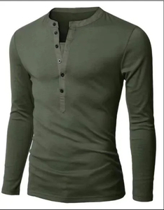 เสื้อยืดผ้าฝ้ายโพลีเอสเตอร์สำหรับผู้ชายคอกลมแขนยาวระบายอากาศได้ดีสำหรับฤดูใบไม้ผลิฤดูใบไม้ร่วง - Product Image 2