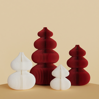 Support pliable en nid d'abeille pour décorations de festival, centre de table chinois rouge pliable pour présentation, petit accessoire de décoration intérieure